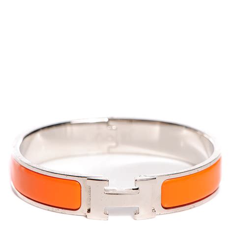 hermes orange h bracelet mens|hermes enamel h bracelets.